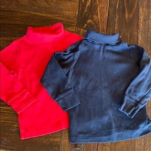 Black and red long sleeve turtle neck boy shirts